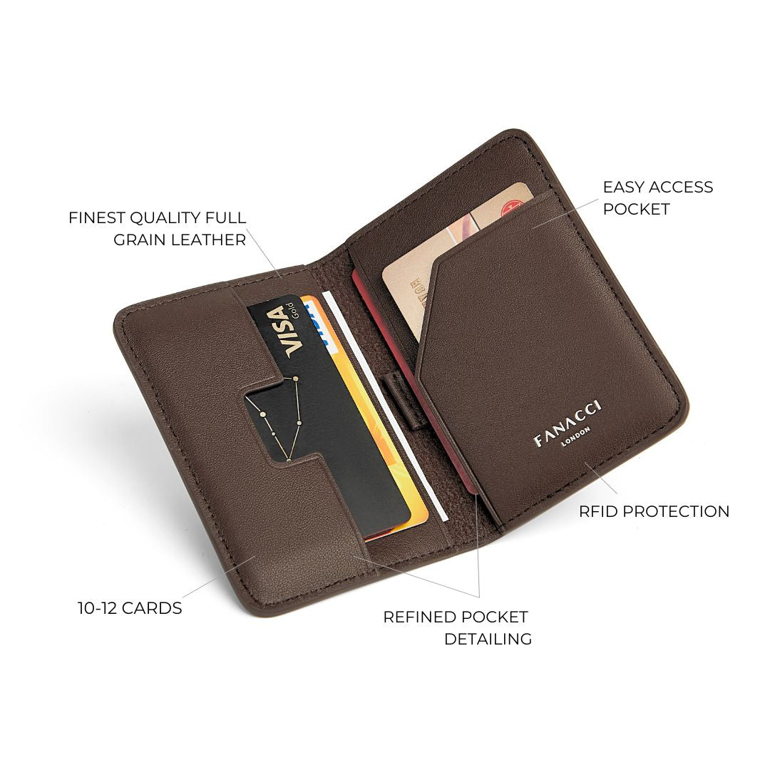 Achiever Slim Wallet - Cafeine Brown